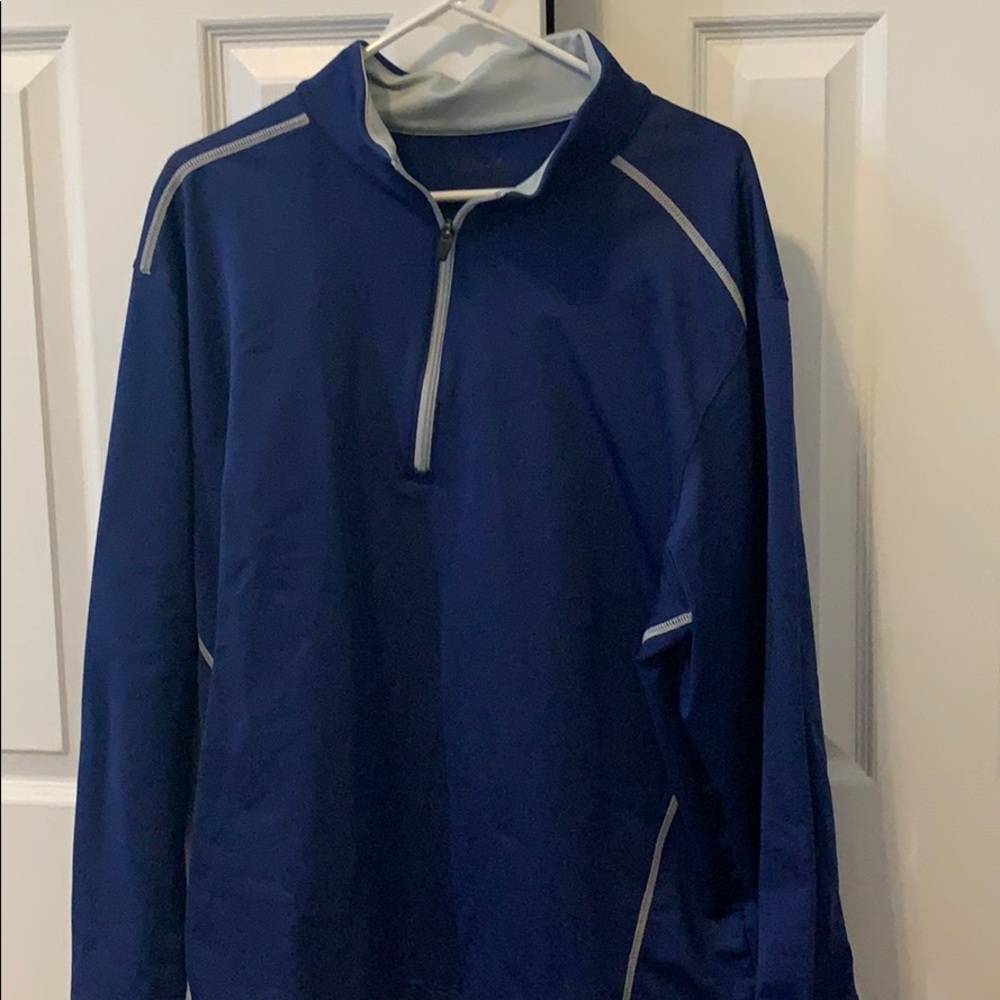 Blue 3/4 zip golf pullover